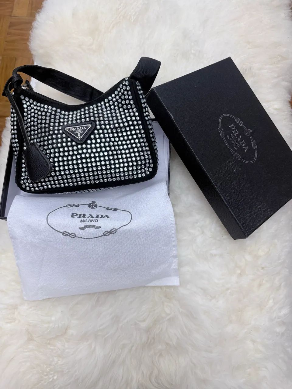 Bolsa prada strass