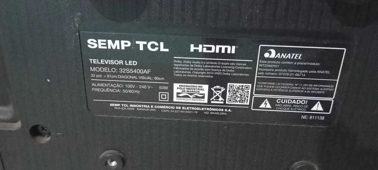 2 TVs smartv 32 polegadas LG TCL para retirada de peças  - Foto 5