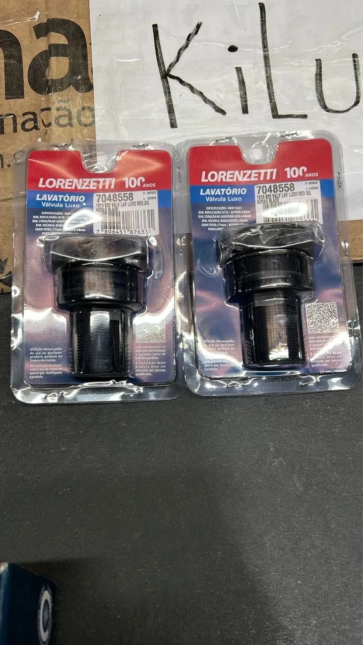 Kit 2 pcs - válvula lavatório deca preto