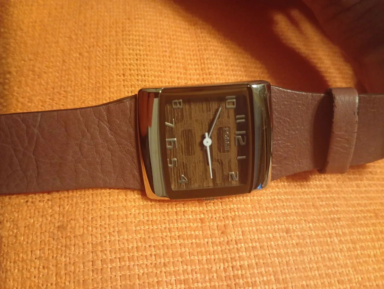 Relógio Fossil authentic Jr9517 pulseira em couro marrom original. - Foto 5