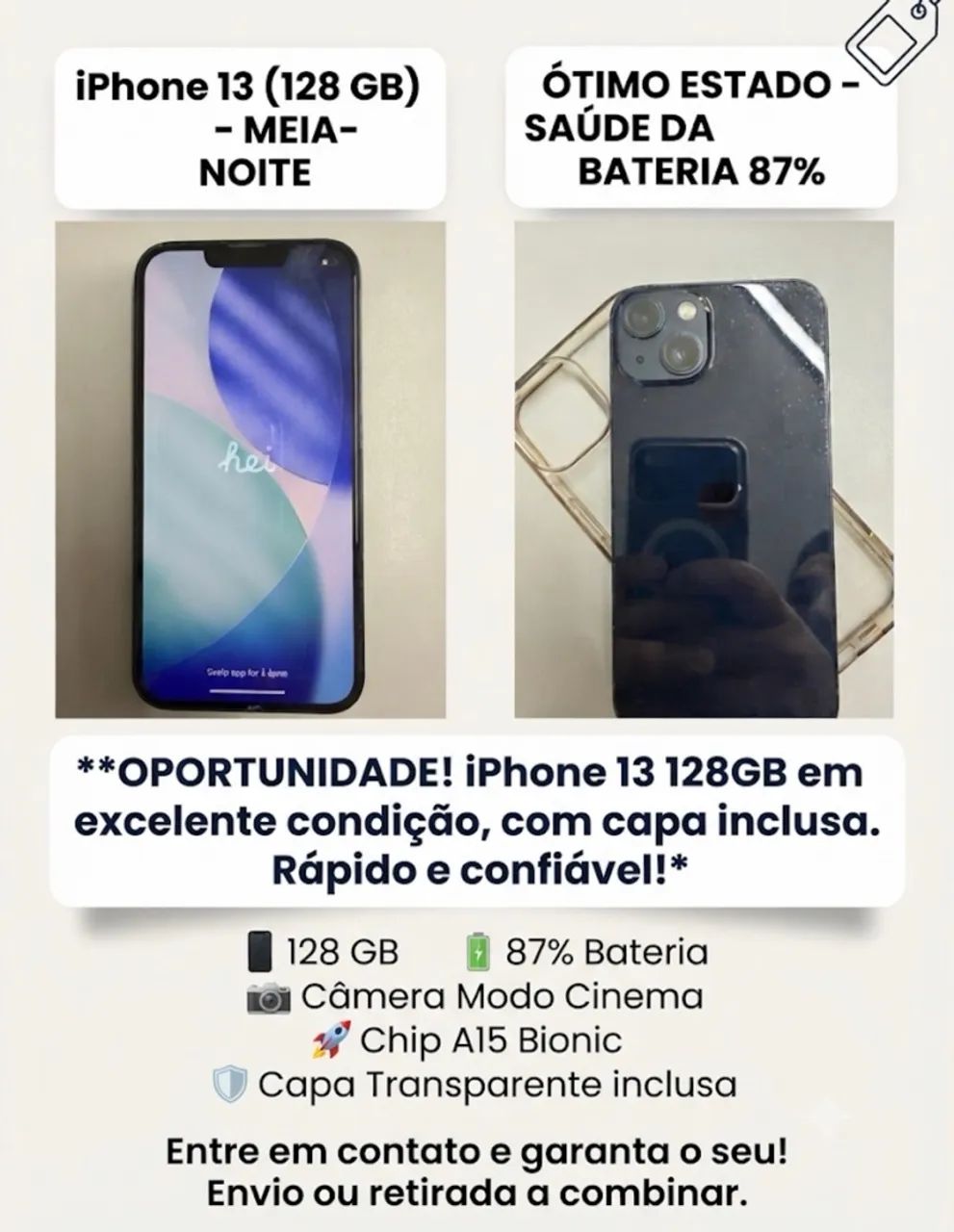 iPhone 13 - 128gb - Foto 3
