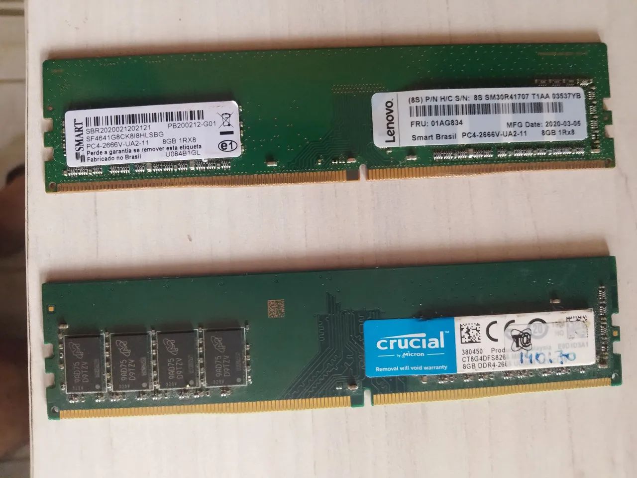 Memória 8GB, DDR4