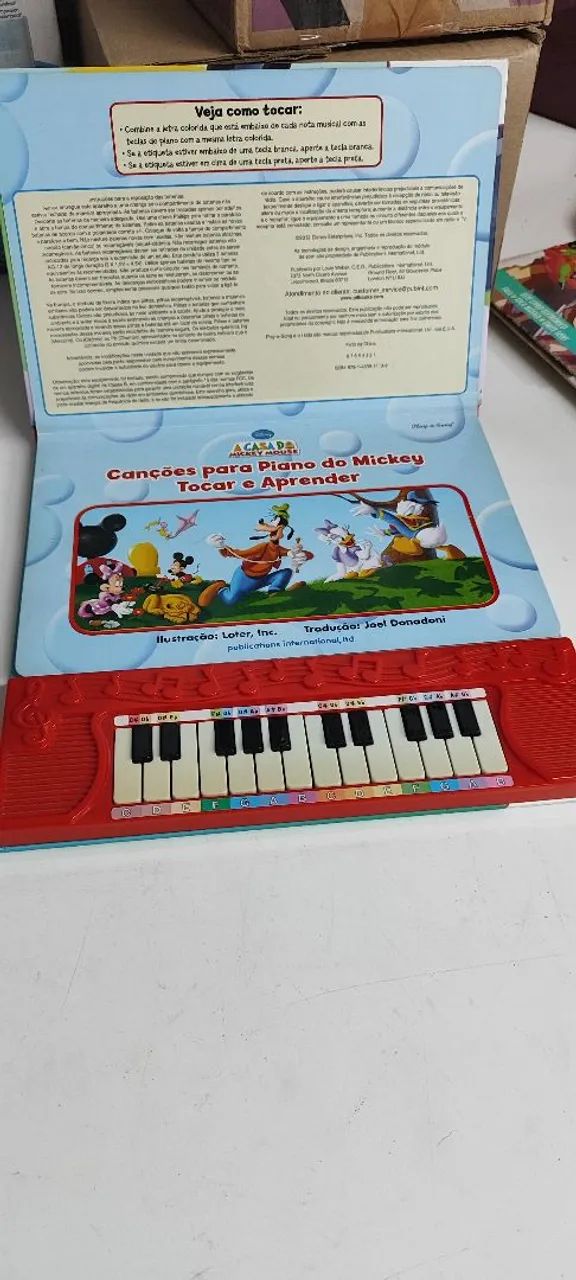 Livro Musical Piano Do Mickey - A Casa Do Mickey Mouse Tocar E Aprender - Foto 4