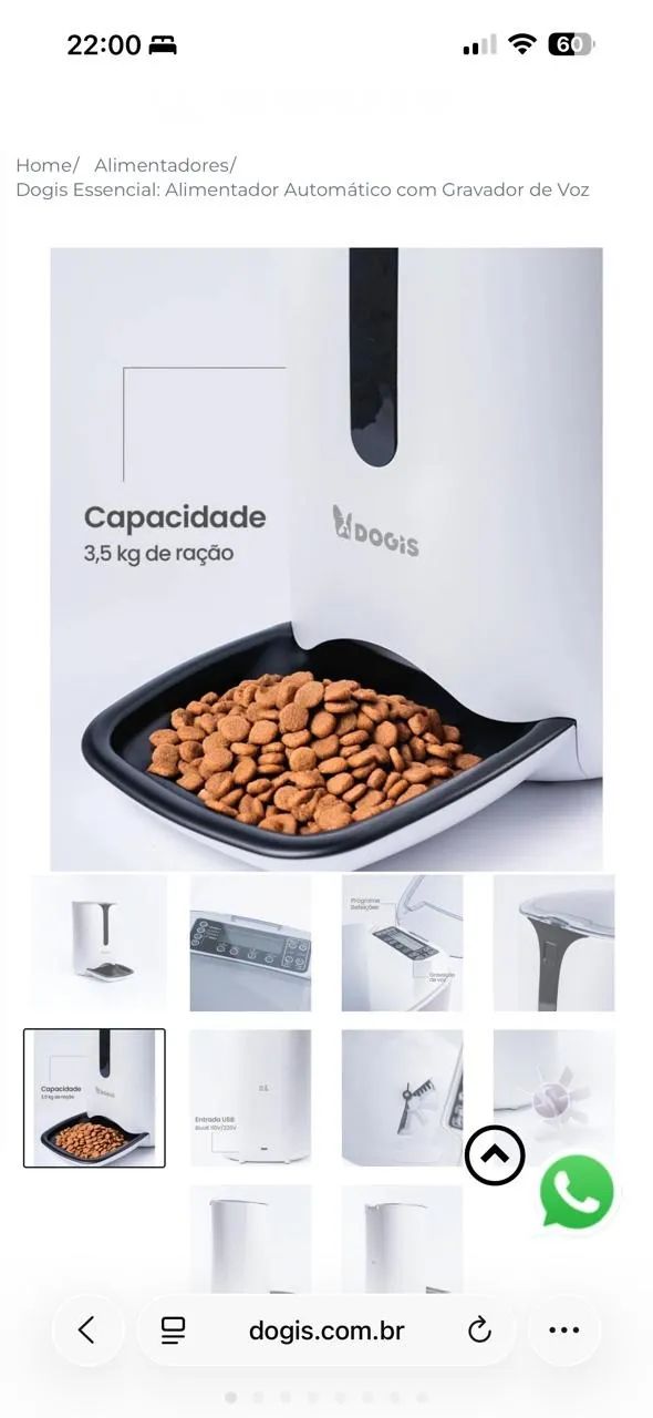 Comedouro Pet Automático Dogis