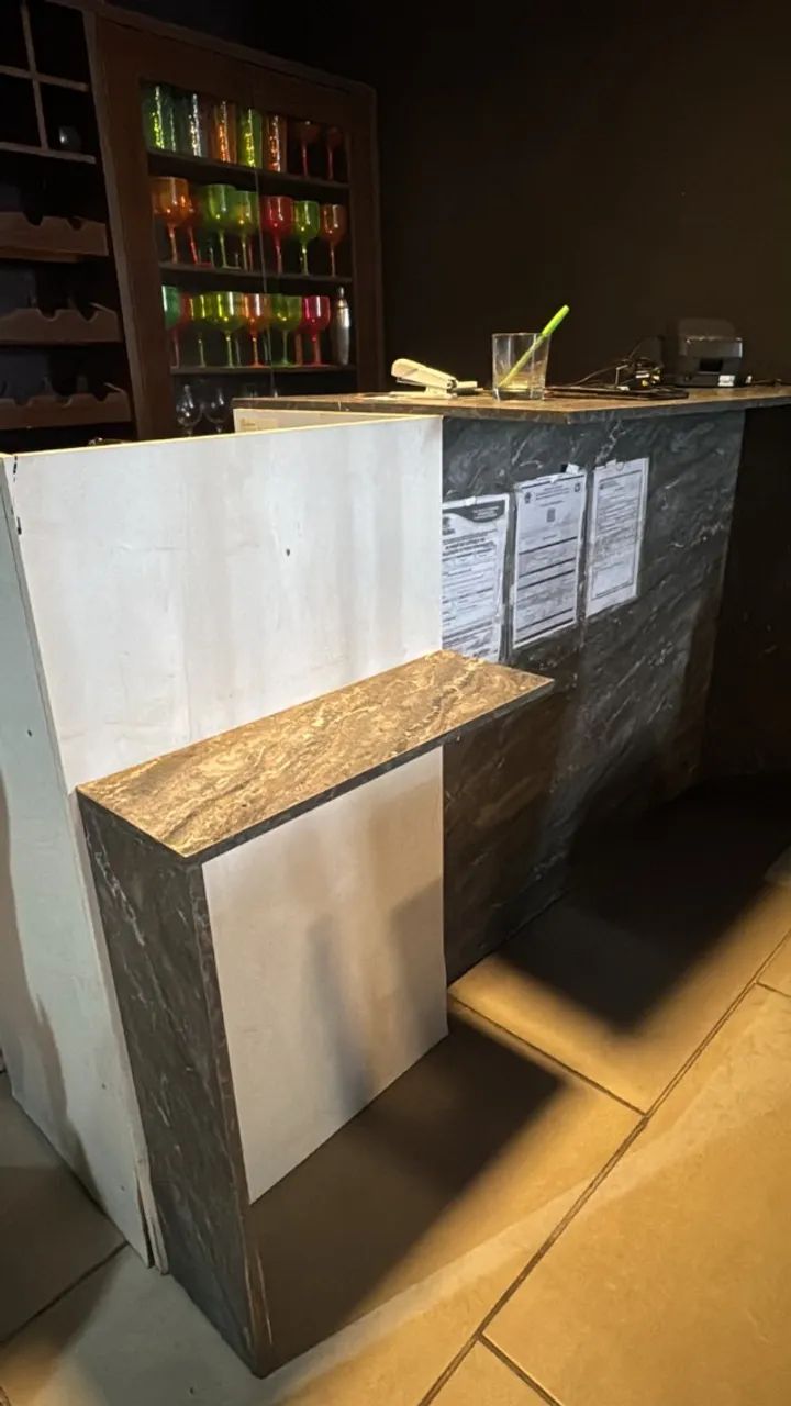 Balcão caixa para loja, pizzaria ou lanchonete 185x70x110 - Foto 4