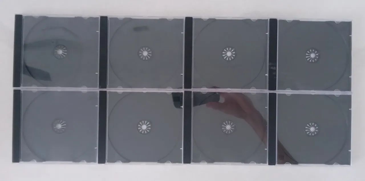 8 Caixinhas em Acrílico para CD/DVD (novas)