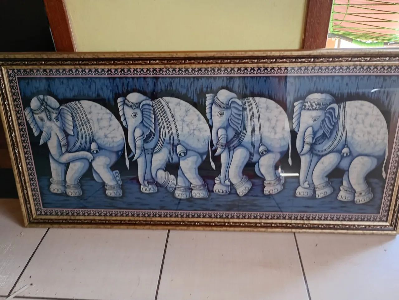 Quadro de elefante batik