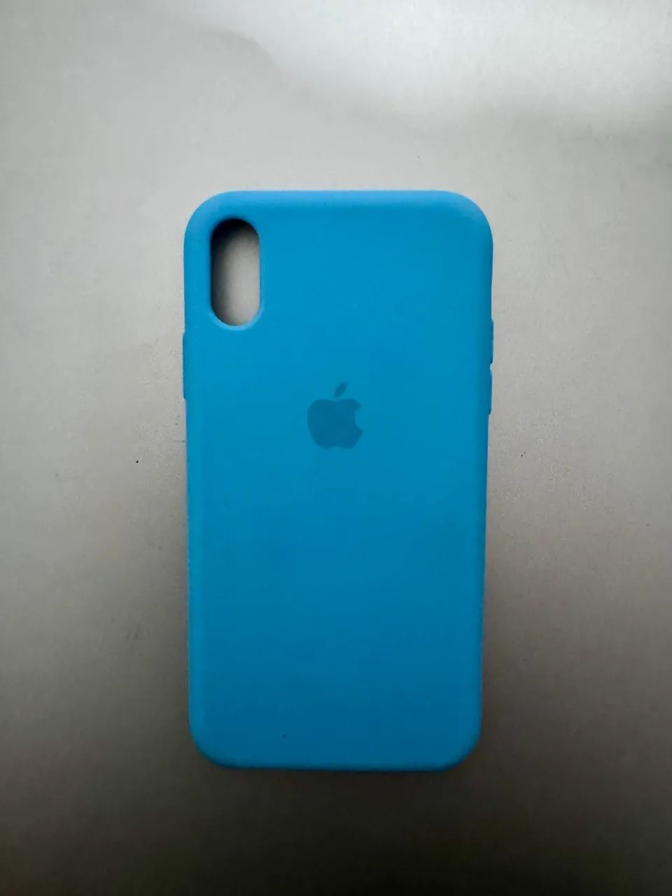 Capinha Celular Apple em Silicone Azul para iPhone X / XS