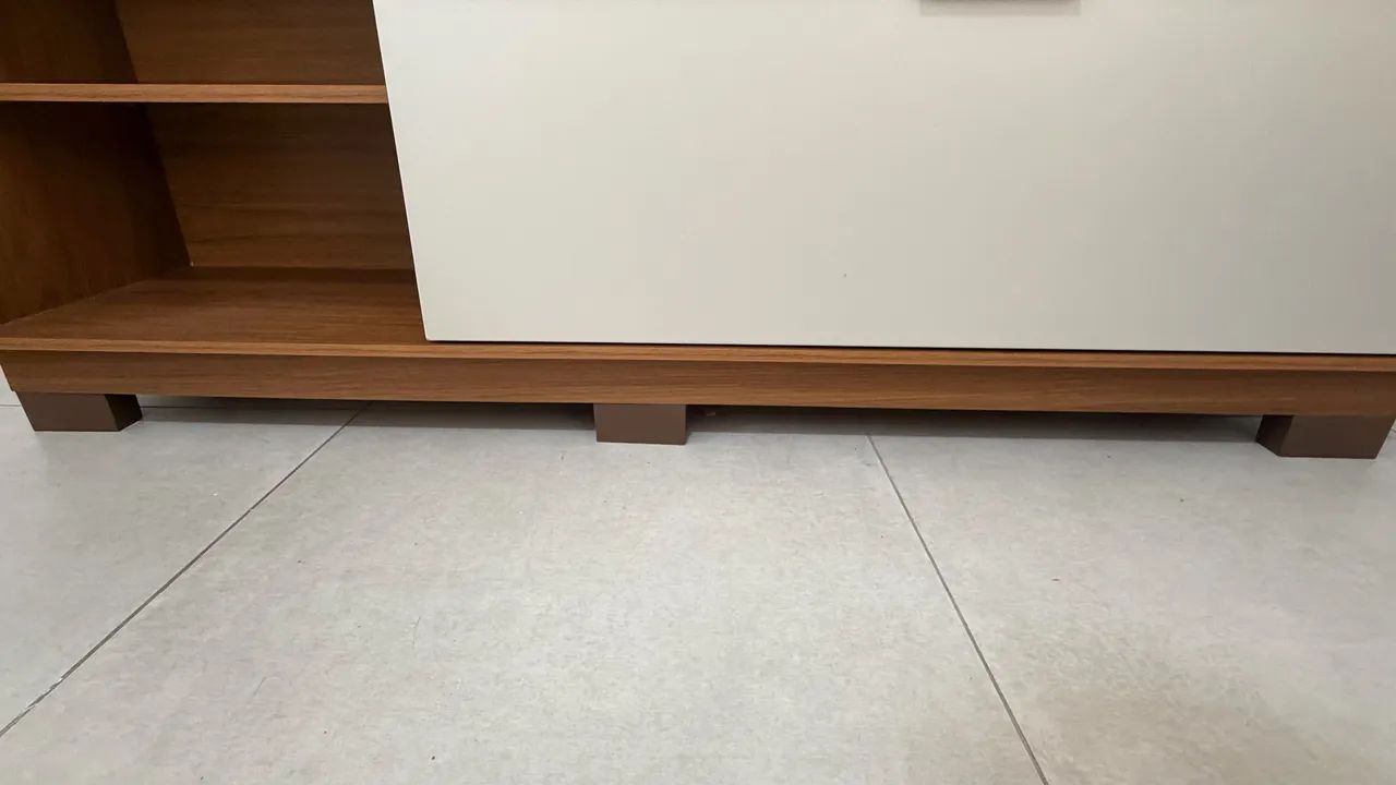 Rack para TV até 55? | Madeira e Off-White | Excelente Estado - Foto 3