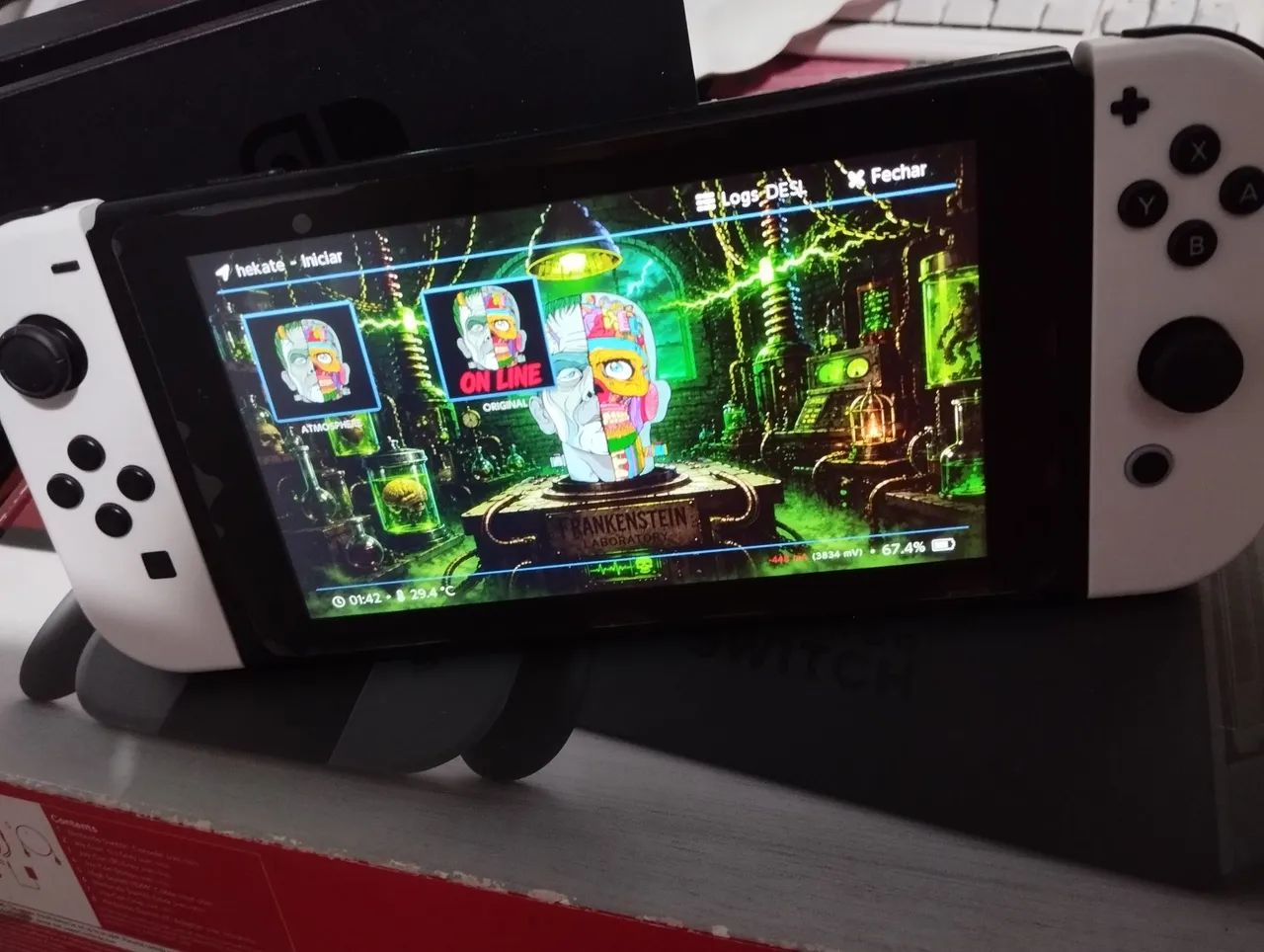 Nintendo Switch V1 desbloqueado via chip 