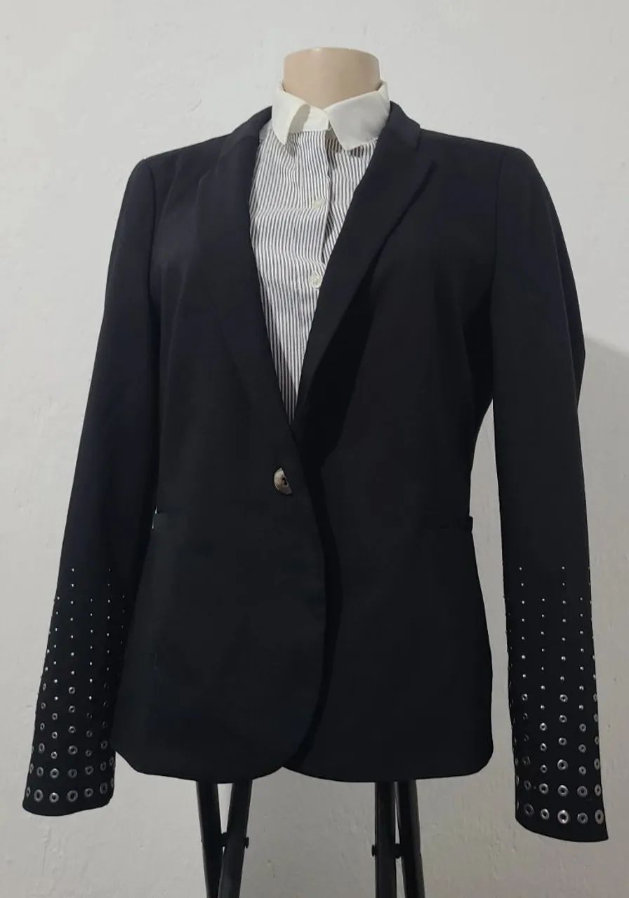 Blazer Slim da Zara Preto tamanho G, bonito, original, elegante, sofisticado.  - Foto 3