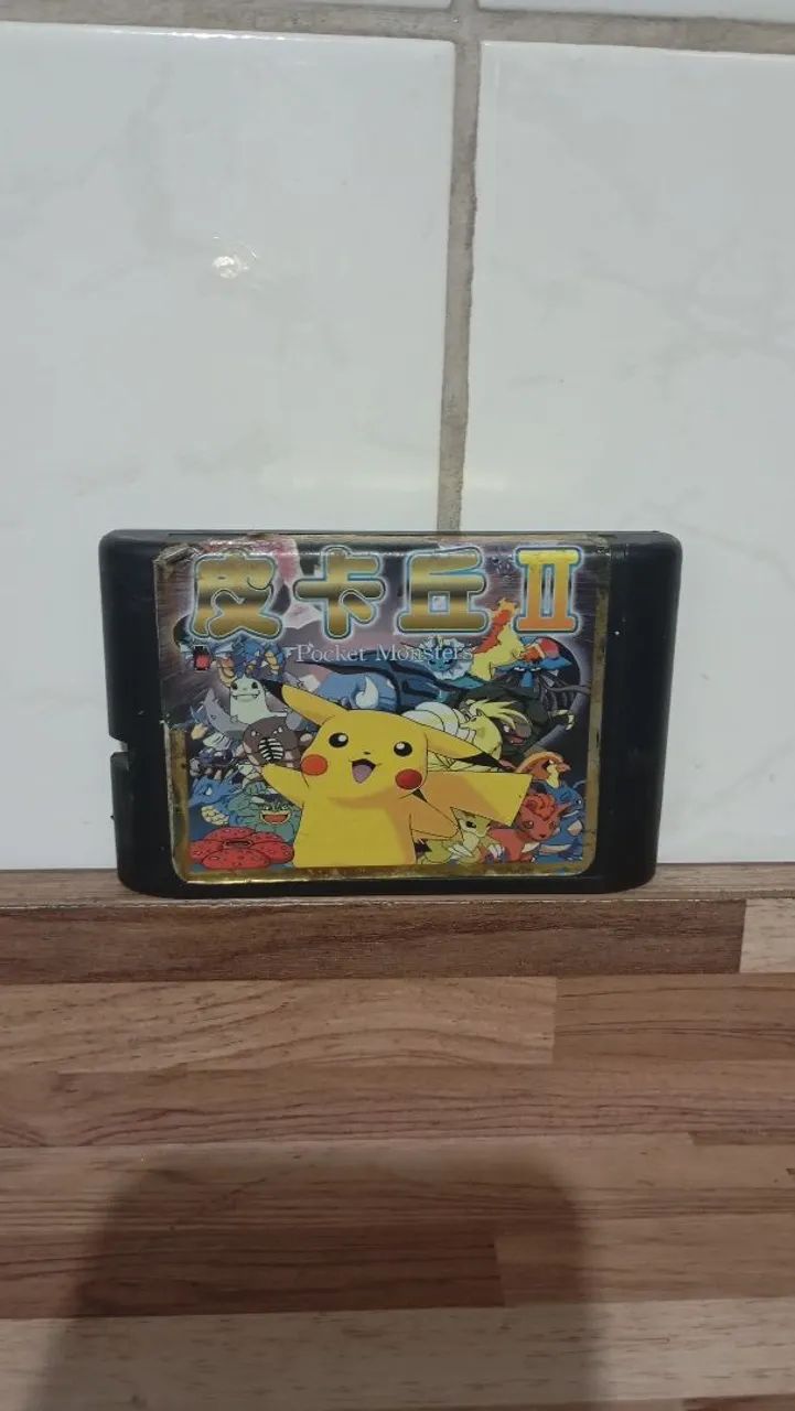 Fita mega drive Pokémon funcionando