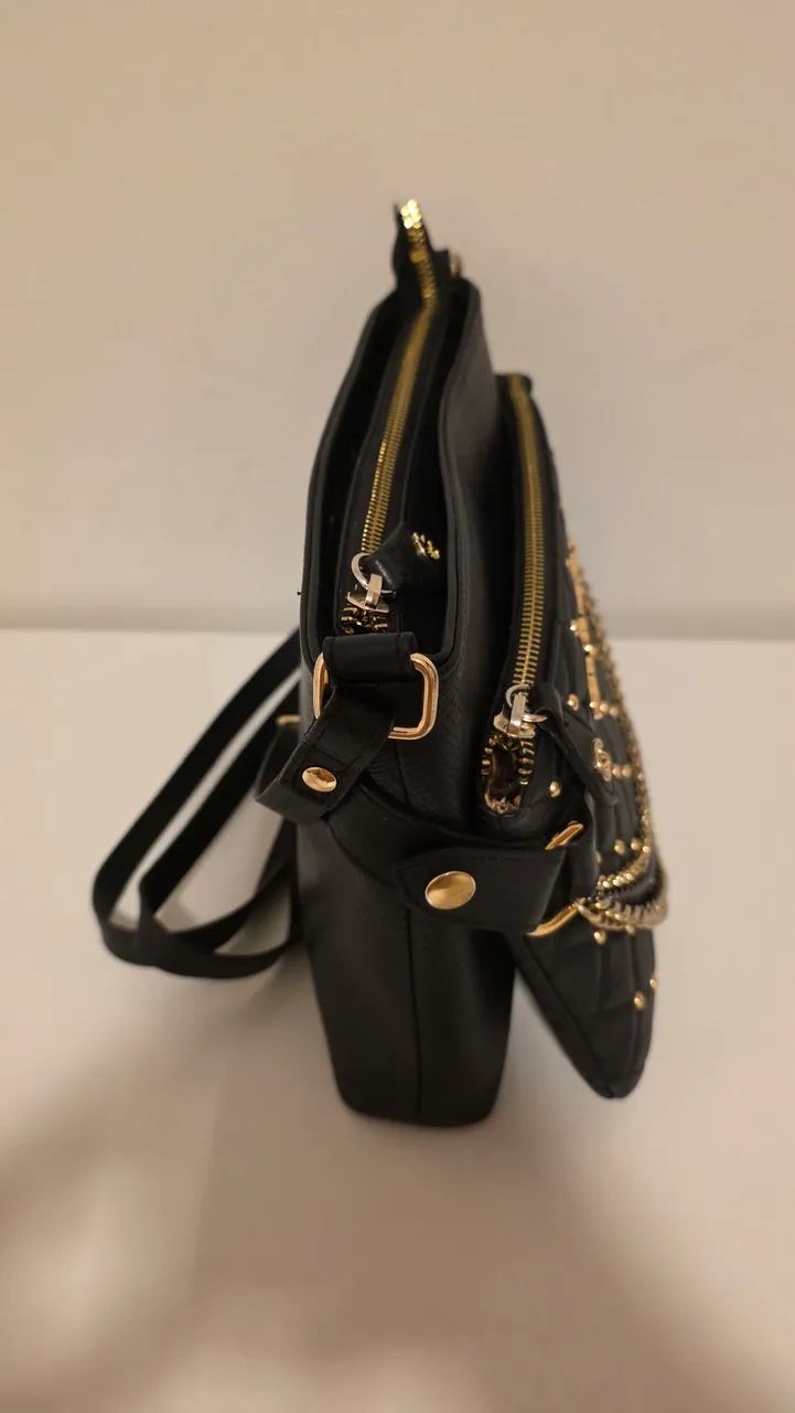 Bolsa Carmen Steffens preta dois compartimentos  - Foto 4