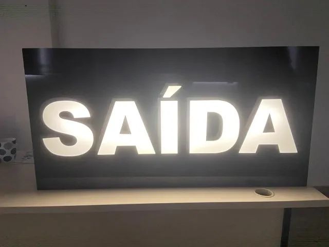 Placa ACM "SAÍDA" luminosa  - Foto 2
