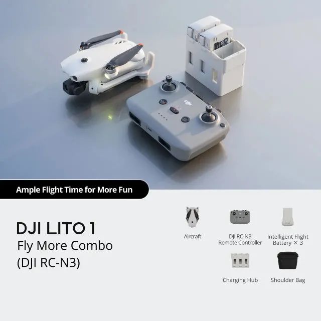 Drone DJI Lito 1 Fly More Combo - Novo, Original, Anatel - Foto 2