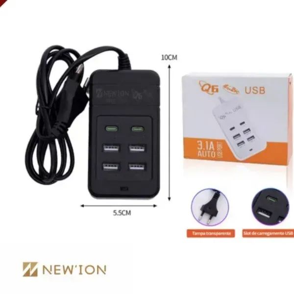 Extensão de Tomada 3.1 A 4 USB 2 USB-C - Foto 3