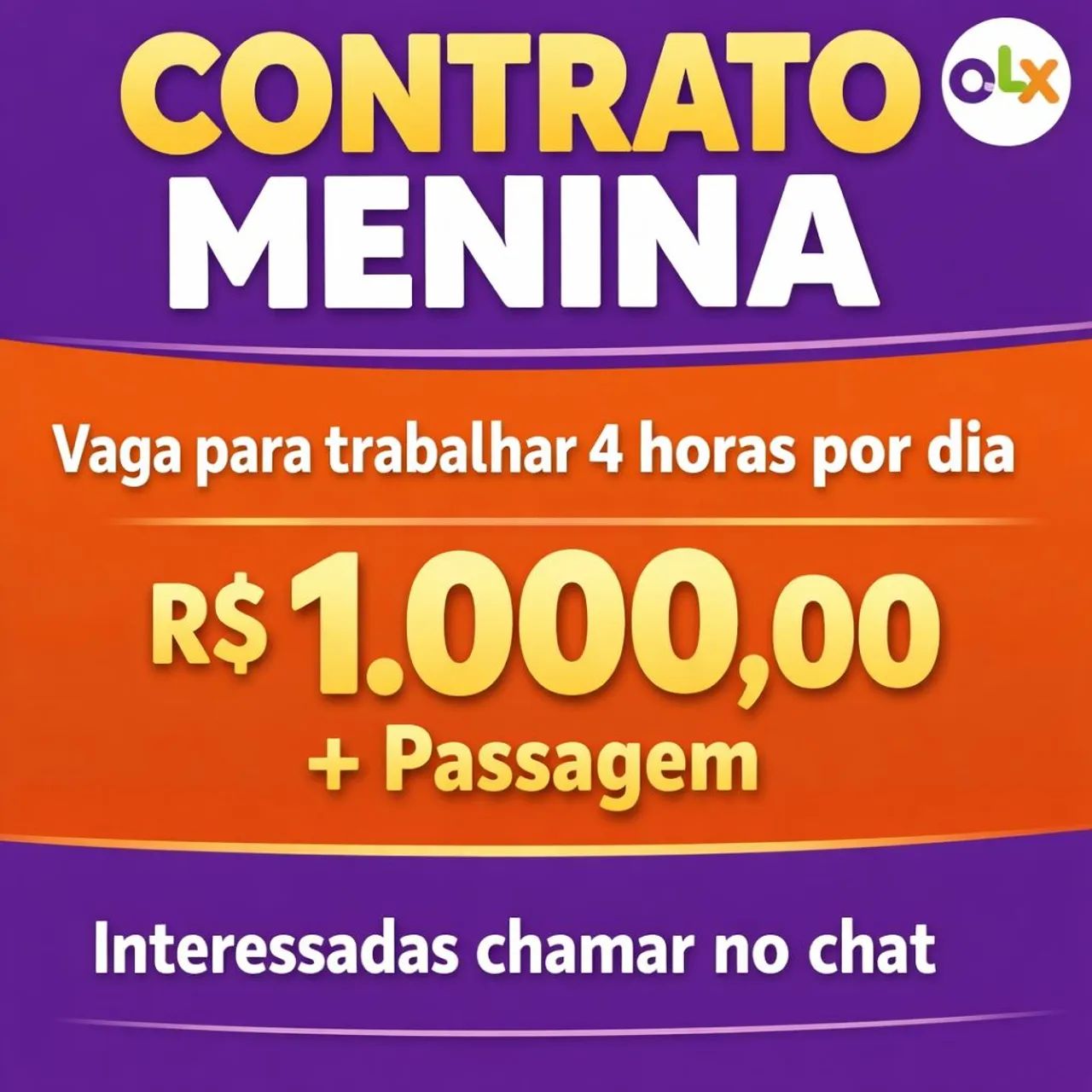 Vaga pra elas 4 hrs dia leia anúncio curriculum com foto 