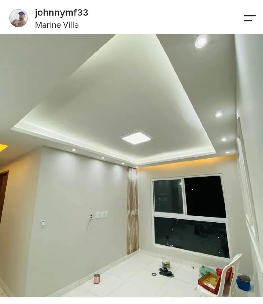 Serviço de gesso, pintura e iluminação