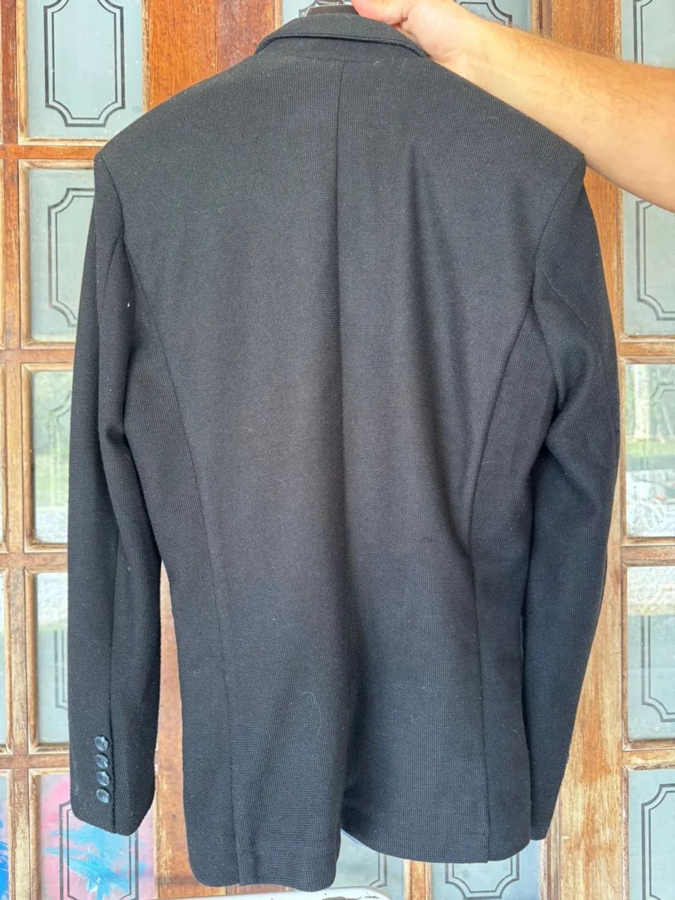 Blazer preto slim tng masculino  - Foto 4