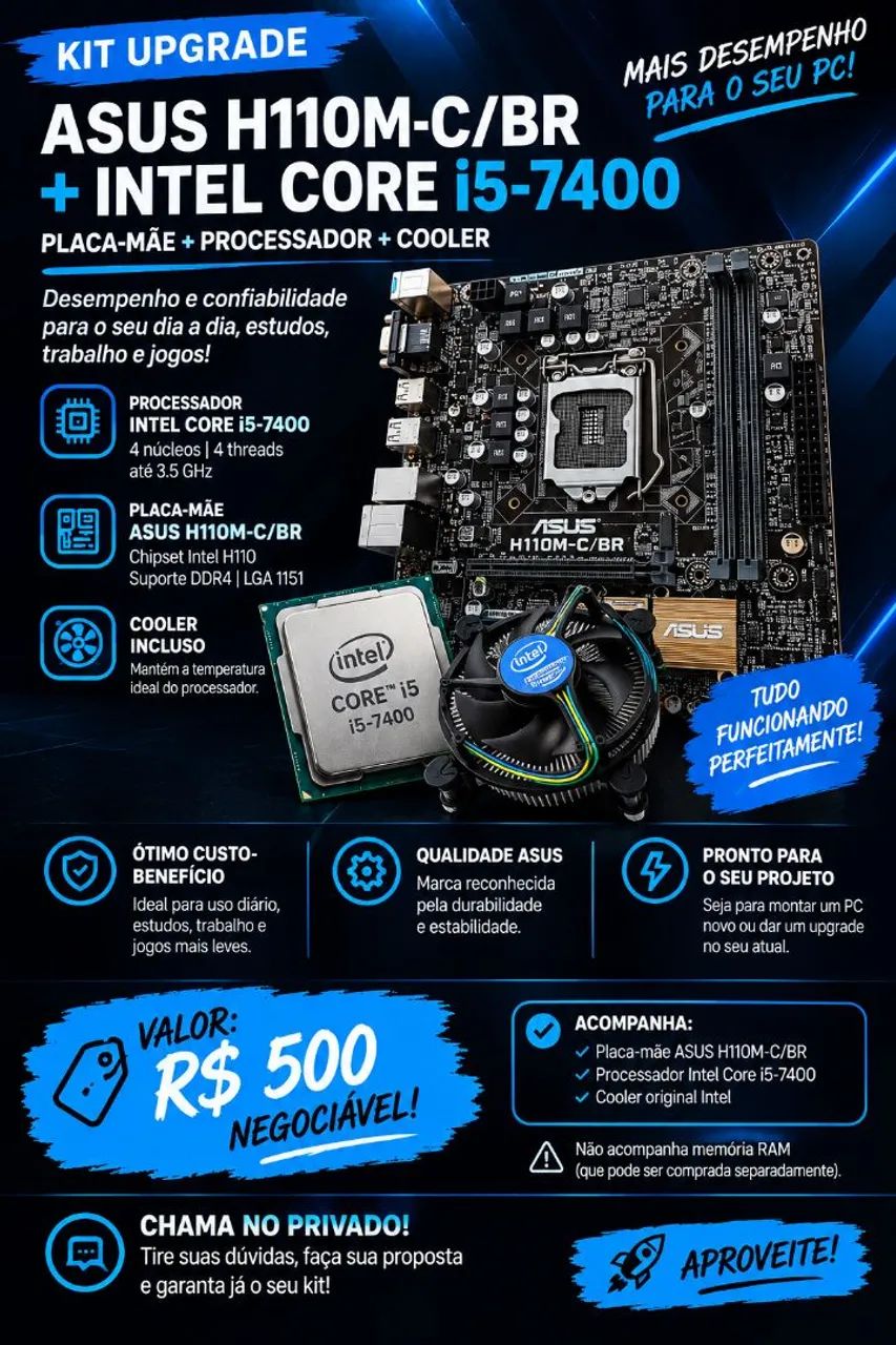 Vendo placa mae e o processador 