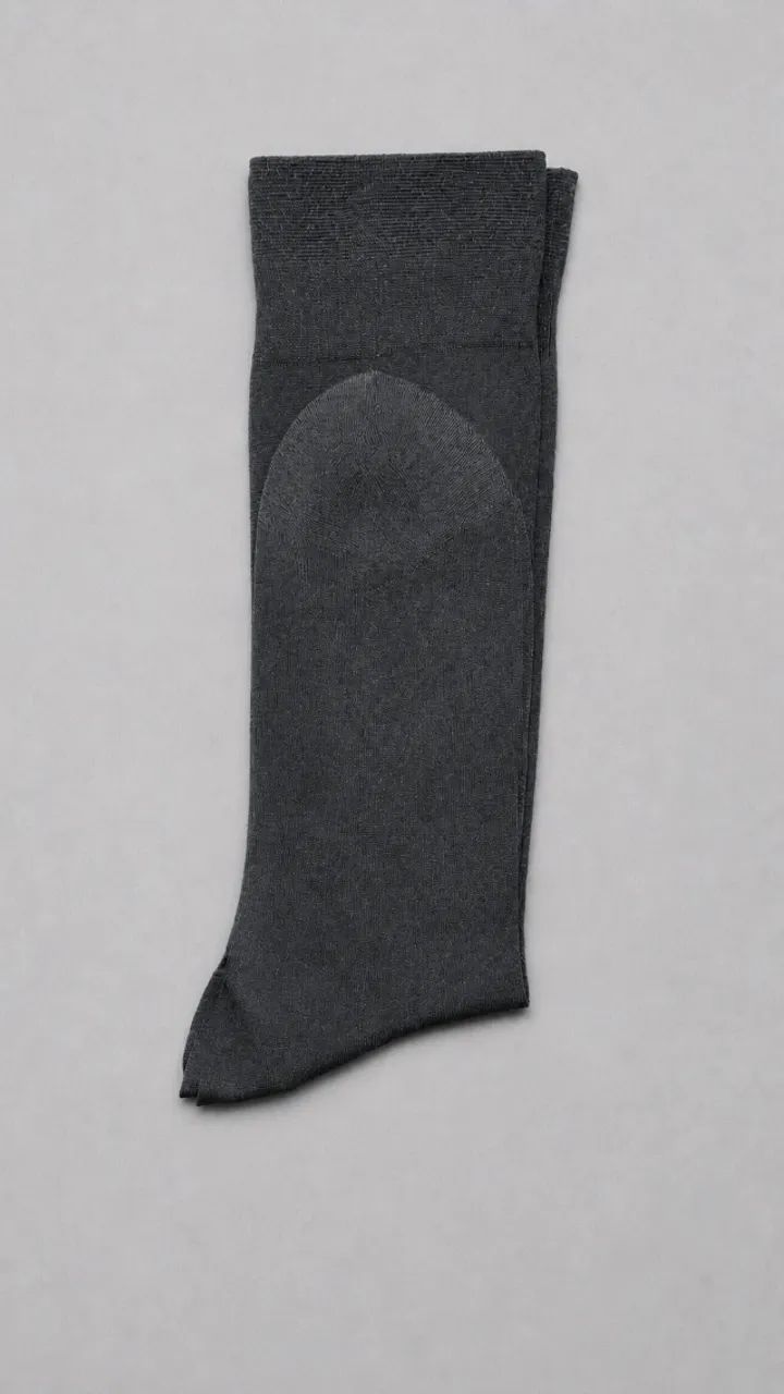 Meia Social Masculina Vintage Grafite