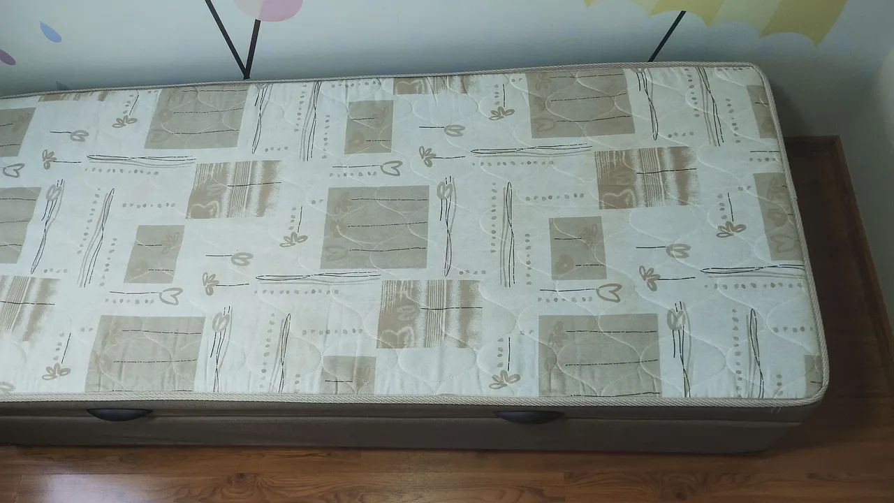 Cama box solteiro, com colchão conjugado e baú  - Foto 2