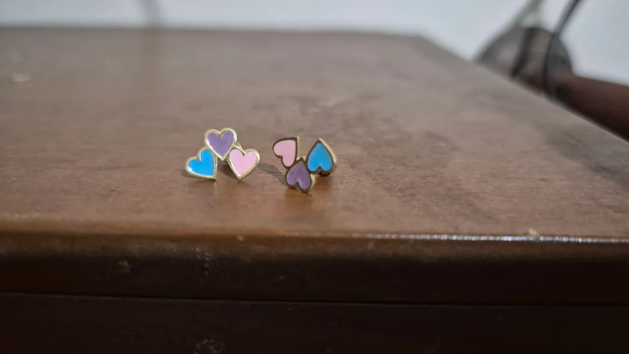 Brincos infantil menina ouro 18k
