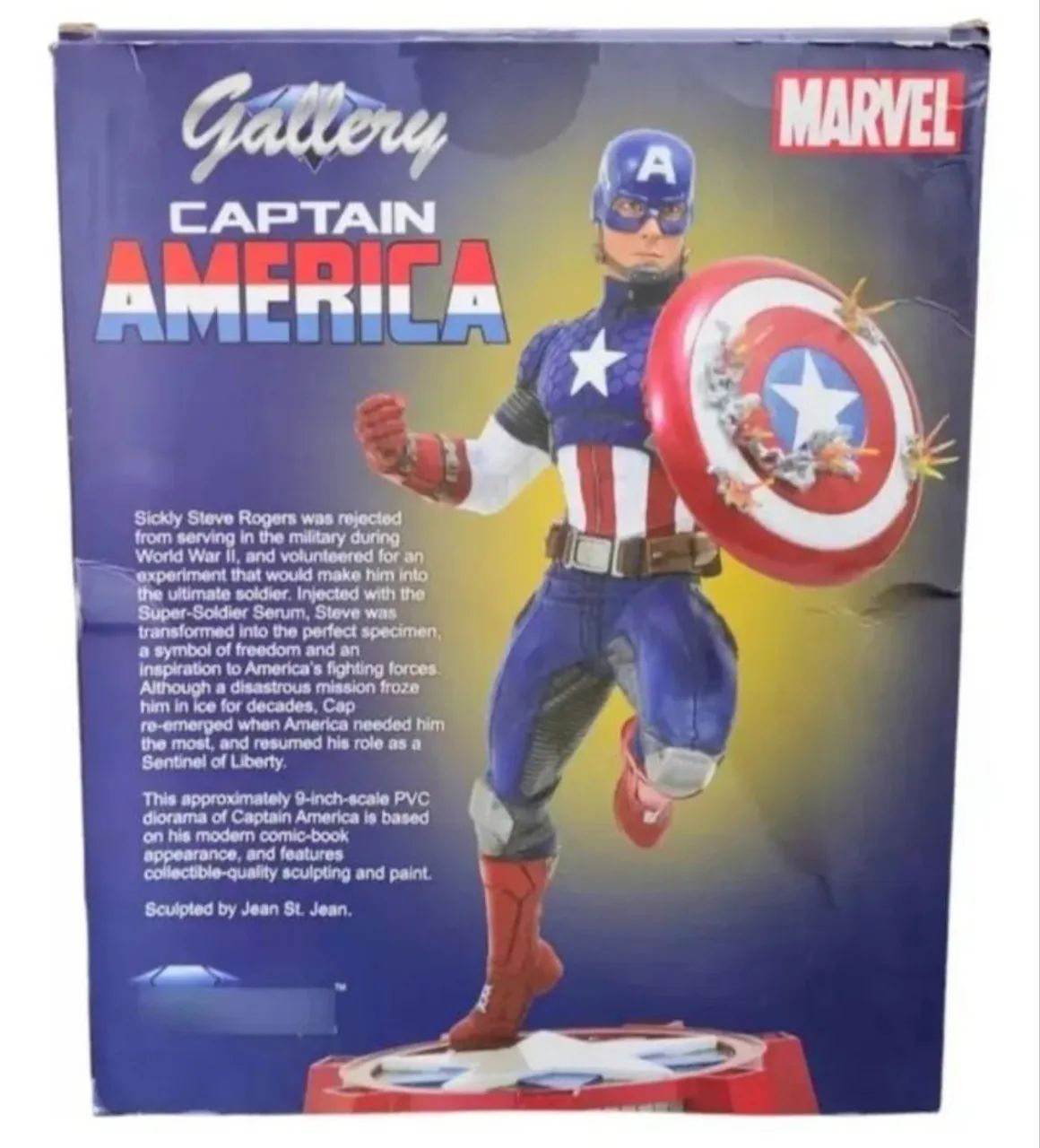 Capitão América Visual Moderno Estátua Marvel Gallery Diamond Select Toys - Foto 5