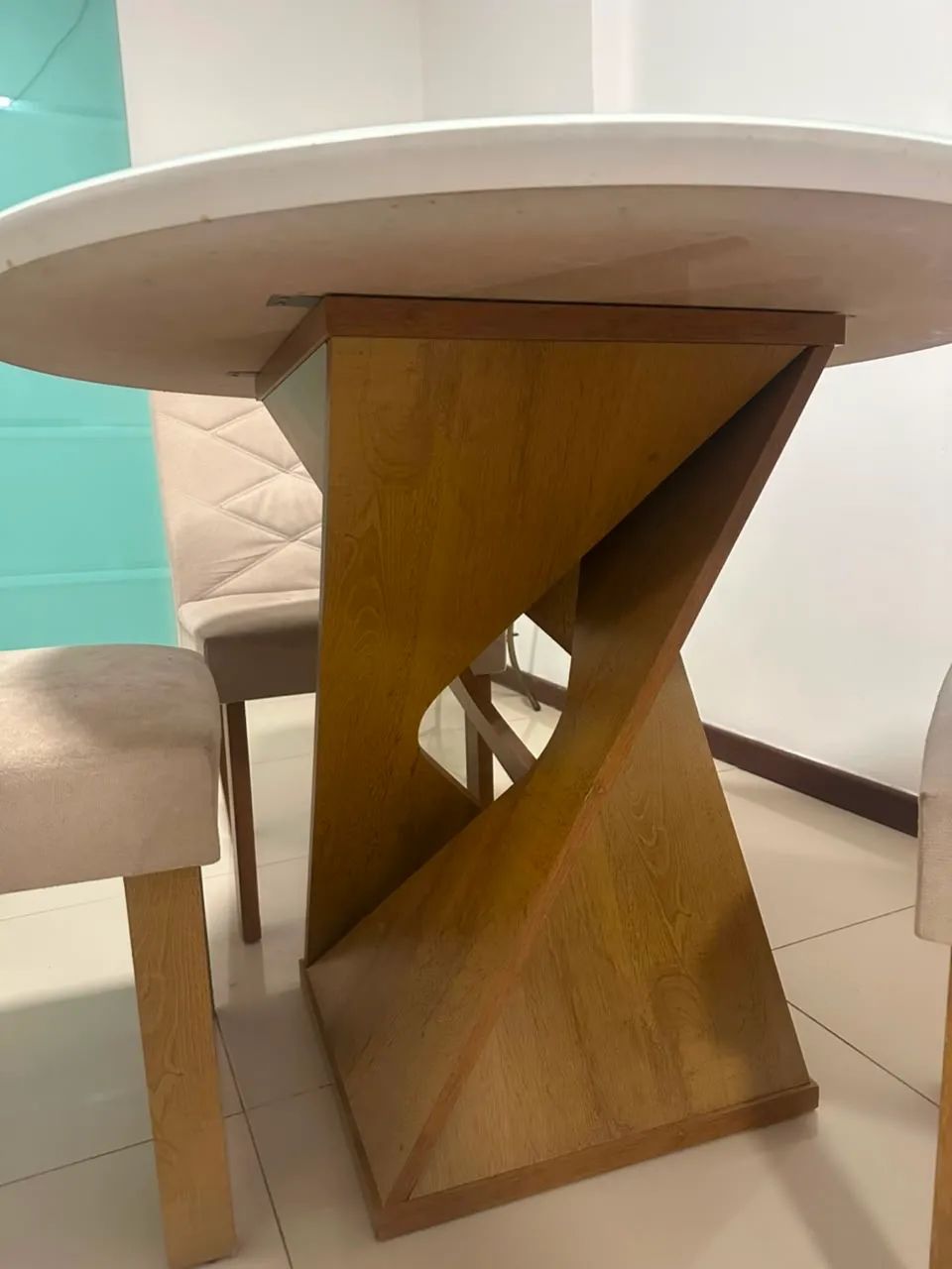 Mesa de jantar tampo de vidro  - Foto 2