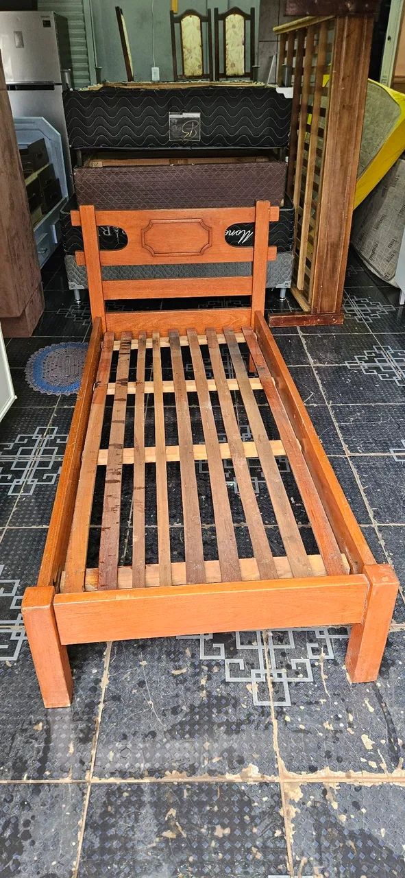 cama solteiro madeira maciça bem reforçada ENTREGA GRÁTIS  - Foto 5