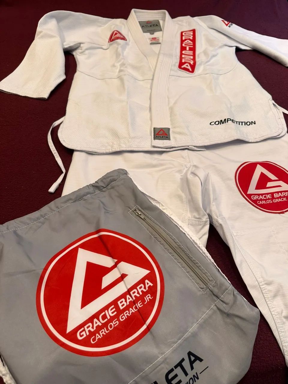 Kimono gracie Barra branco atleta A1 e A3 - Foto 3