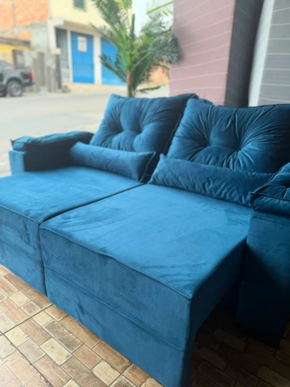 Sofa retrátil reclinavel 1400 entrega grátis  - Foto 4