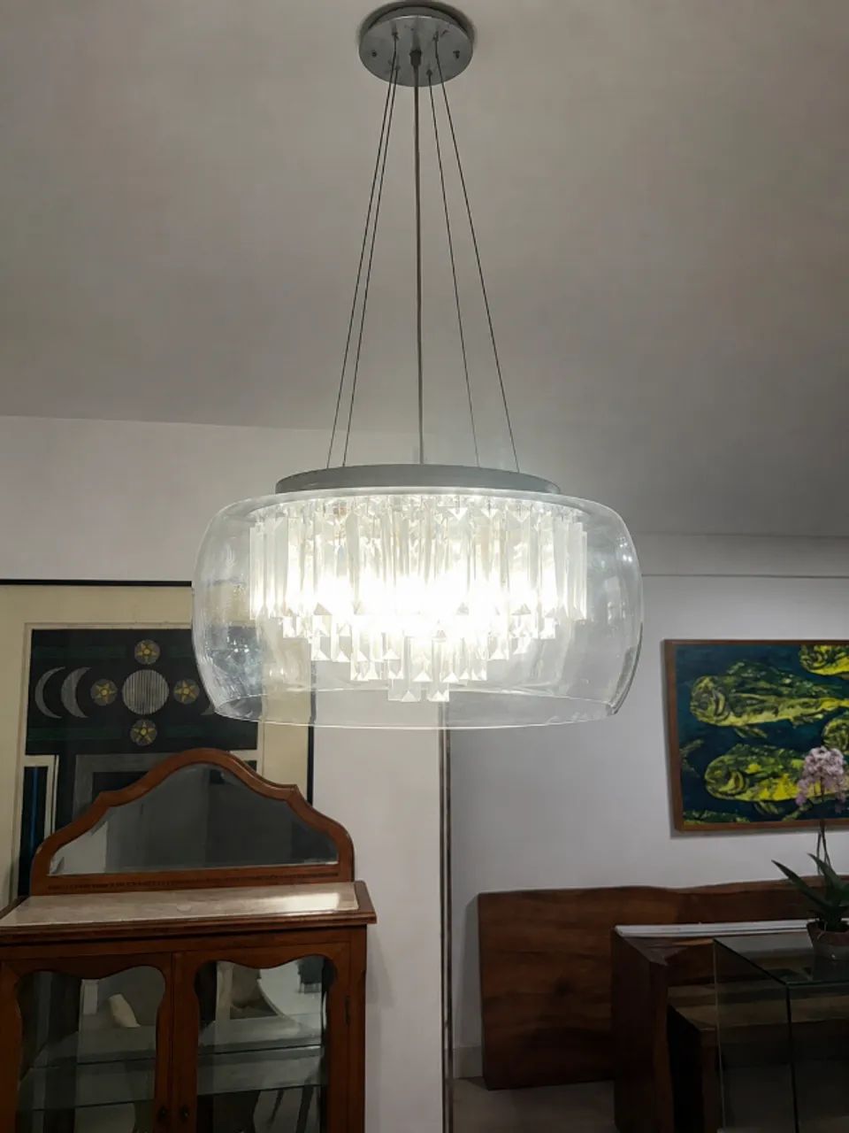 lustre de vidro