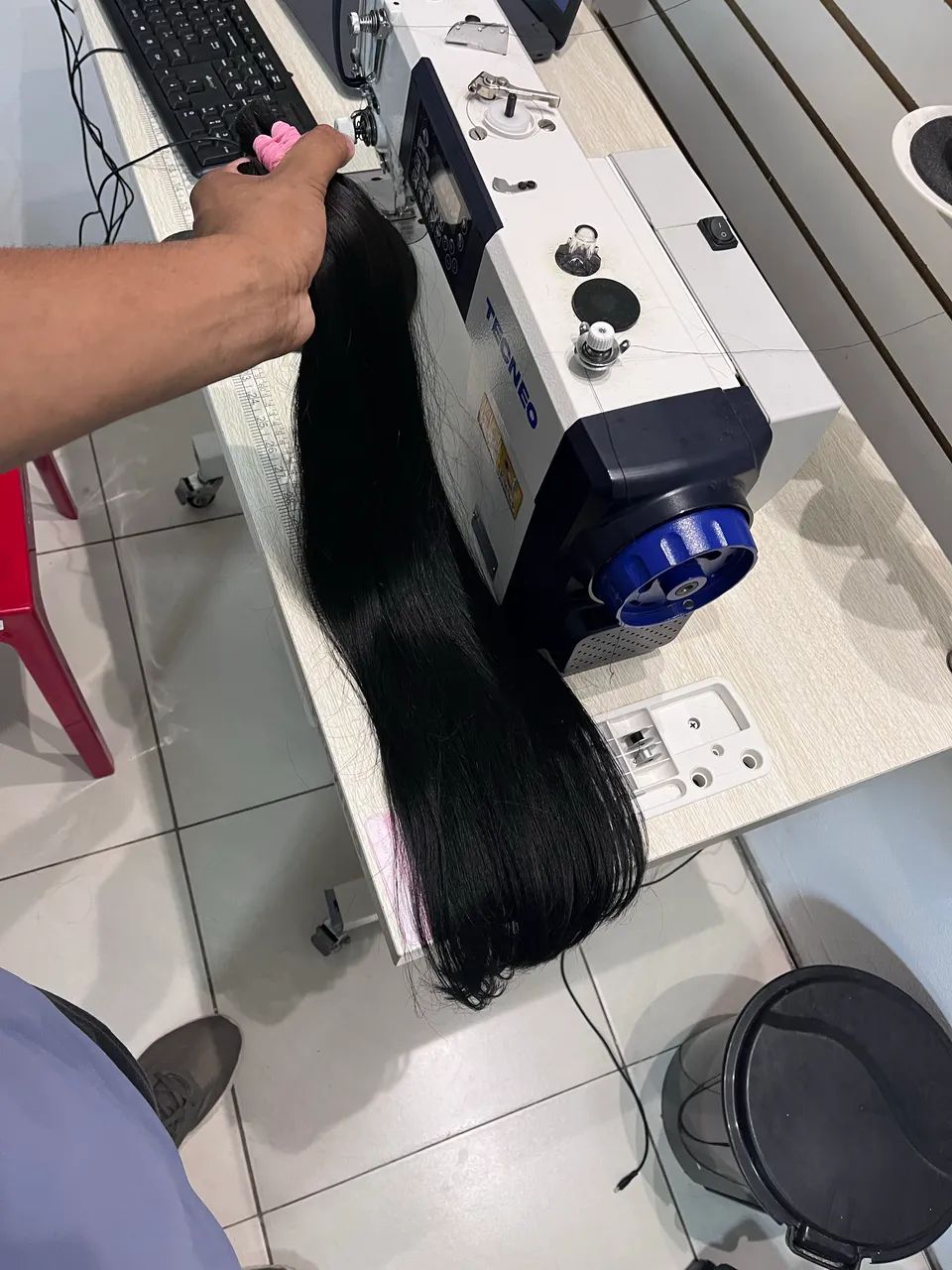 Cabelo 100% humano liso 65cm - Foto 4
