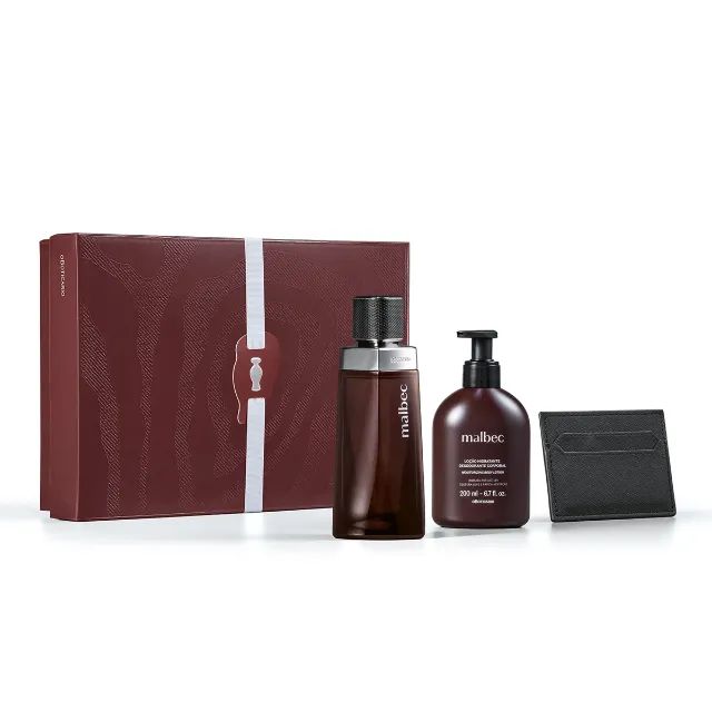 Kit Presente Malbec Perfume + Hidratante + Carteira