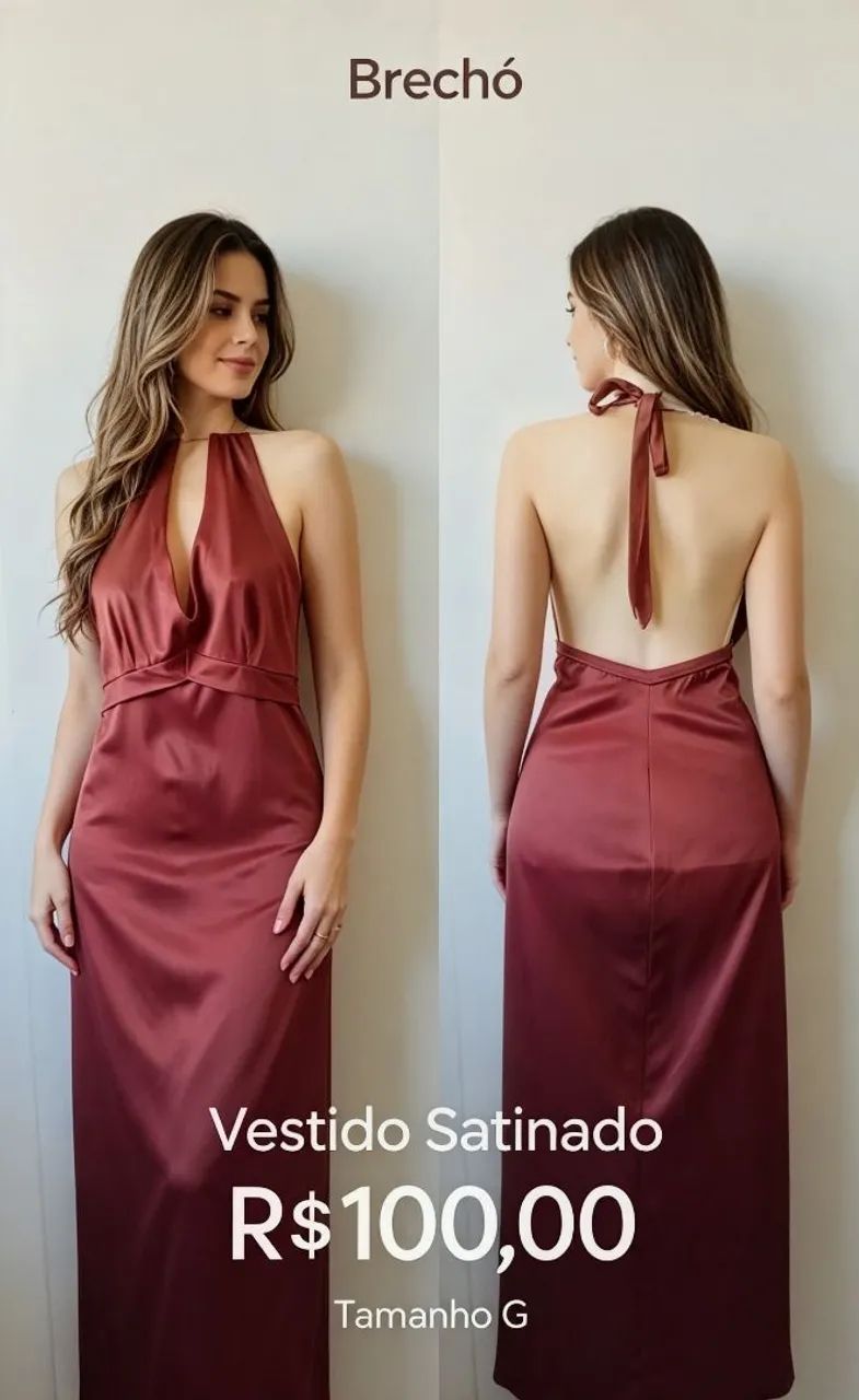 Vestido longo marrom G