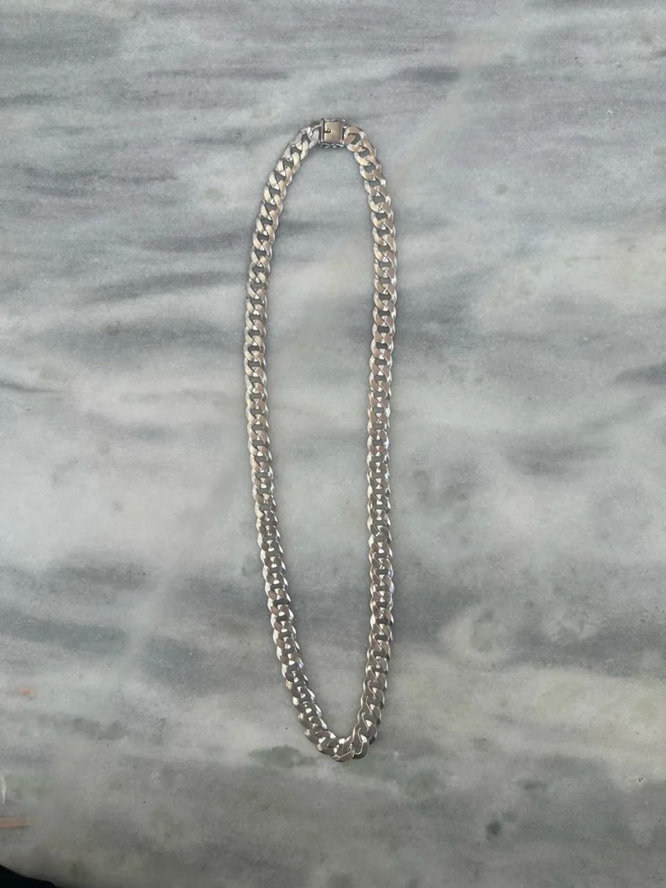 Cordão prata 13mm 80cm