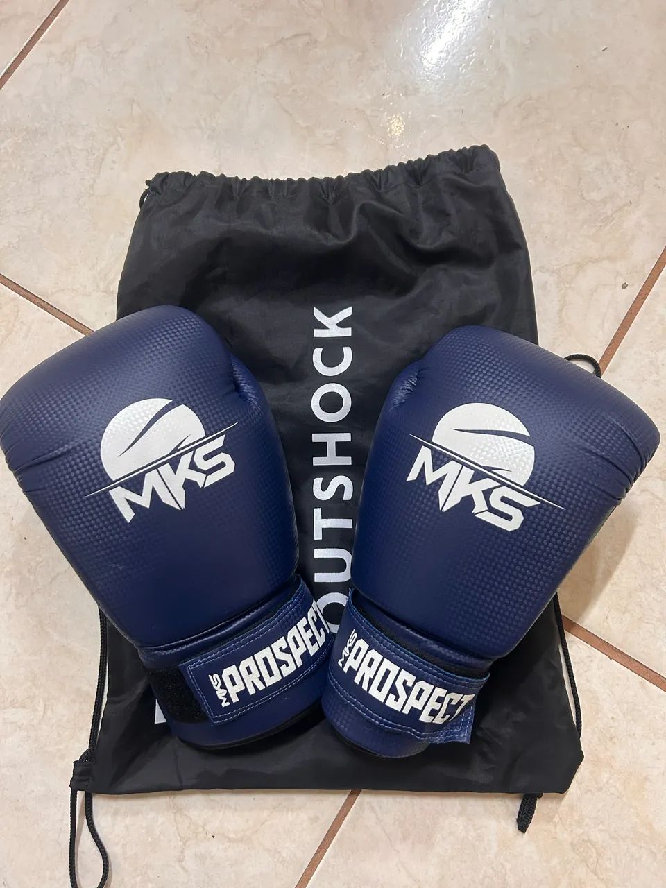 Par de Luva de Boxe e Muay Thai MKS Combat New Prospect Blue - Foto 3