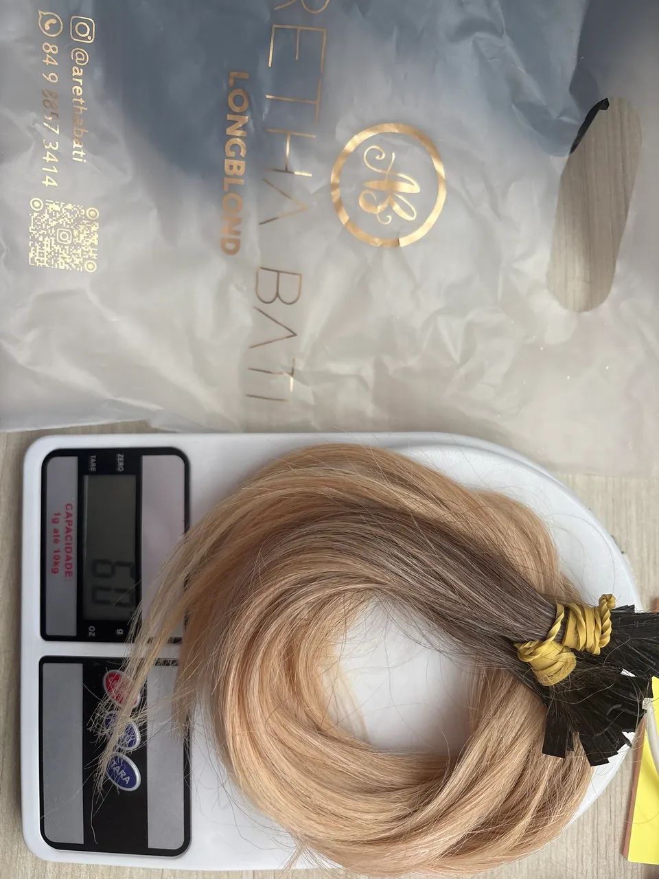 Cabelo humano 55cm