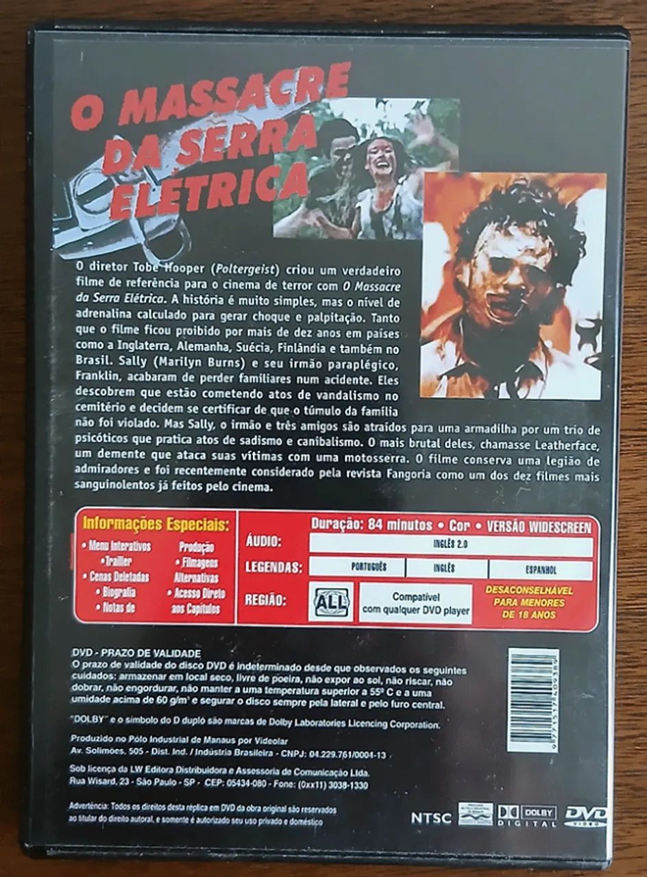 DVD - O MASSACRE DA SERRA ELÉTRICA - Foto 2