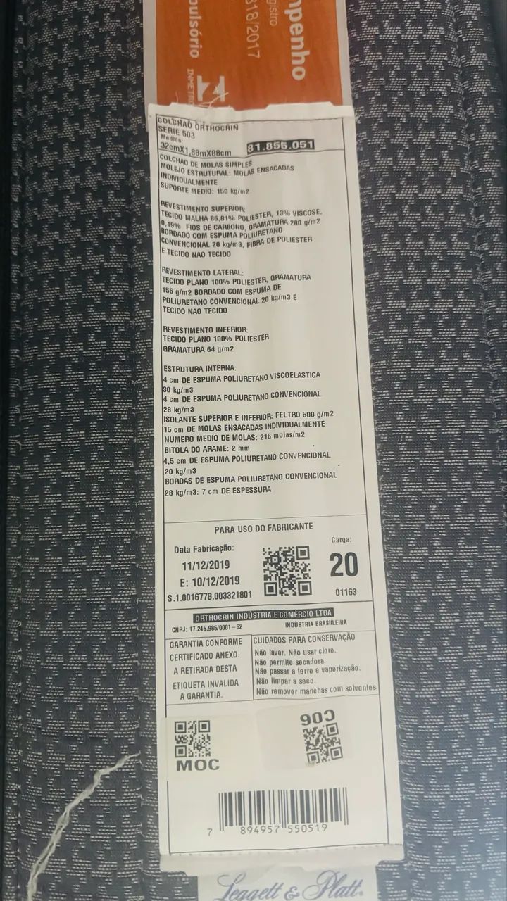 Vendo 2 COLCHÕES solt Orthocrin 