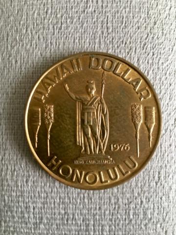 Moeda Hawaii One Dollar King Kamehameha