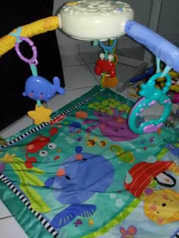 Vende se ou troca se tapete interativo da Fisher price toca musica e acende luzes