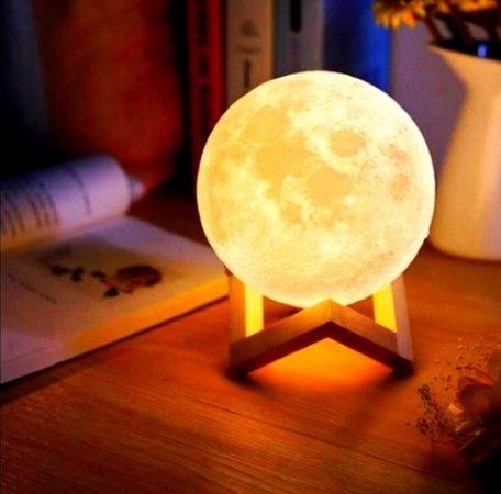 Luminária Abajur Lua Cheia 3d Touch A Maior C/ Nf E Garantia - Foto 3