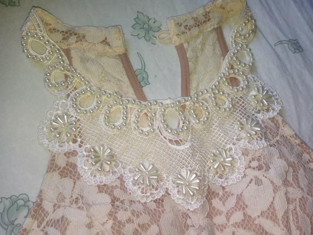 Vestido G ideal pra festa e final de ano de renda e pedras trabalhadas - Foto 2