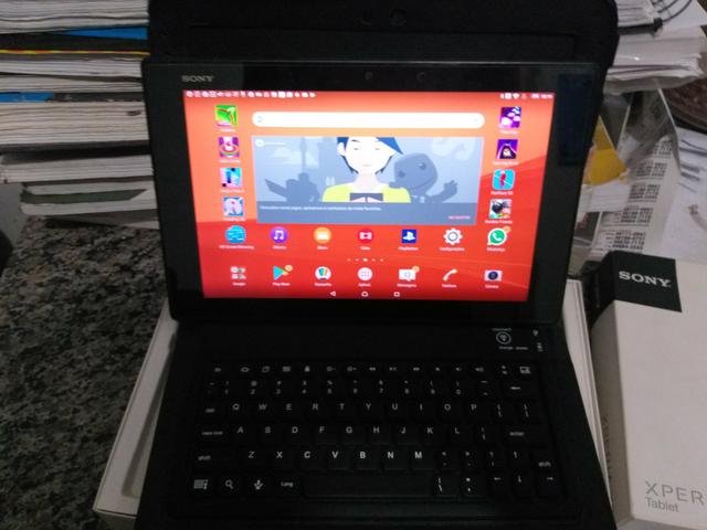 Tablet sony z2, faz ligação como celular aprova de água, carregador magnético, na caixa - Foto 4