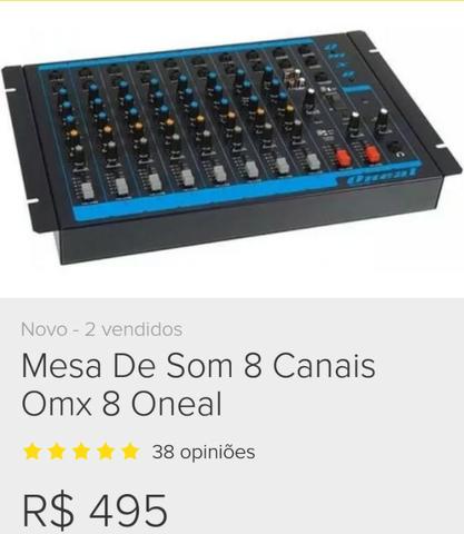 Mesa de som Oneal 8 canais