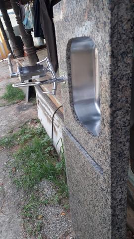 Pia para cozinha de Mamoré Preta completa - Foto 6