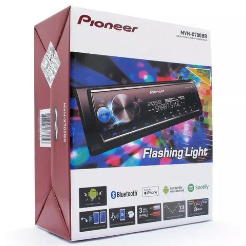 Pioneer MVH X7000BR Hivolt Bluetooth golfinho 3 vias Novo 1 ano de garantia Lançamento