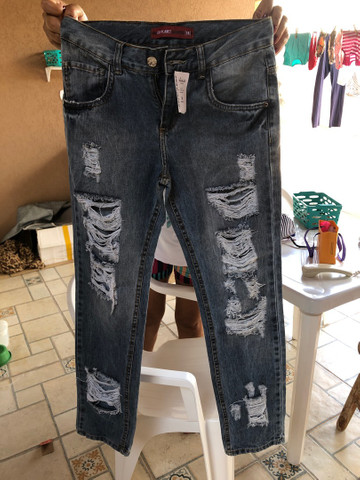 calca jeans tamanho 14